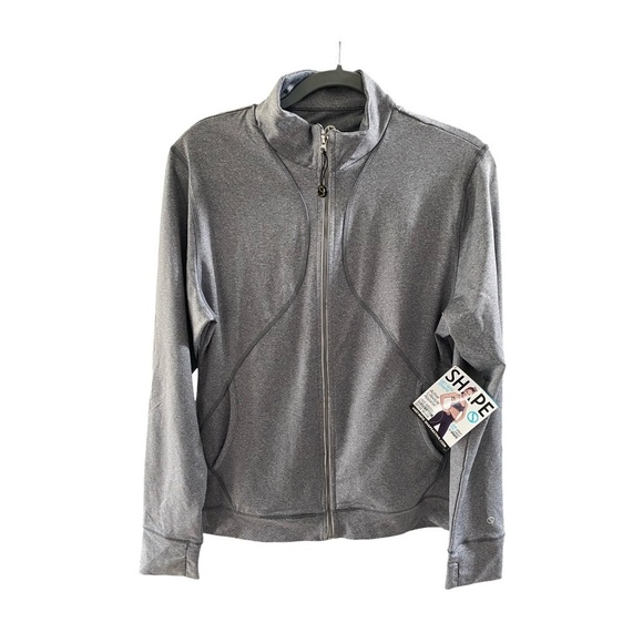 Shape Tru Form Zip Front Activewear Jacket Gray NWT Size L - Picture 1 of 11
